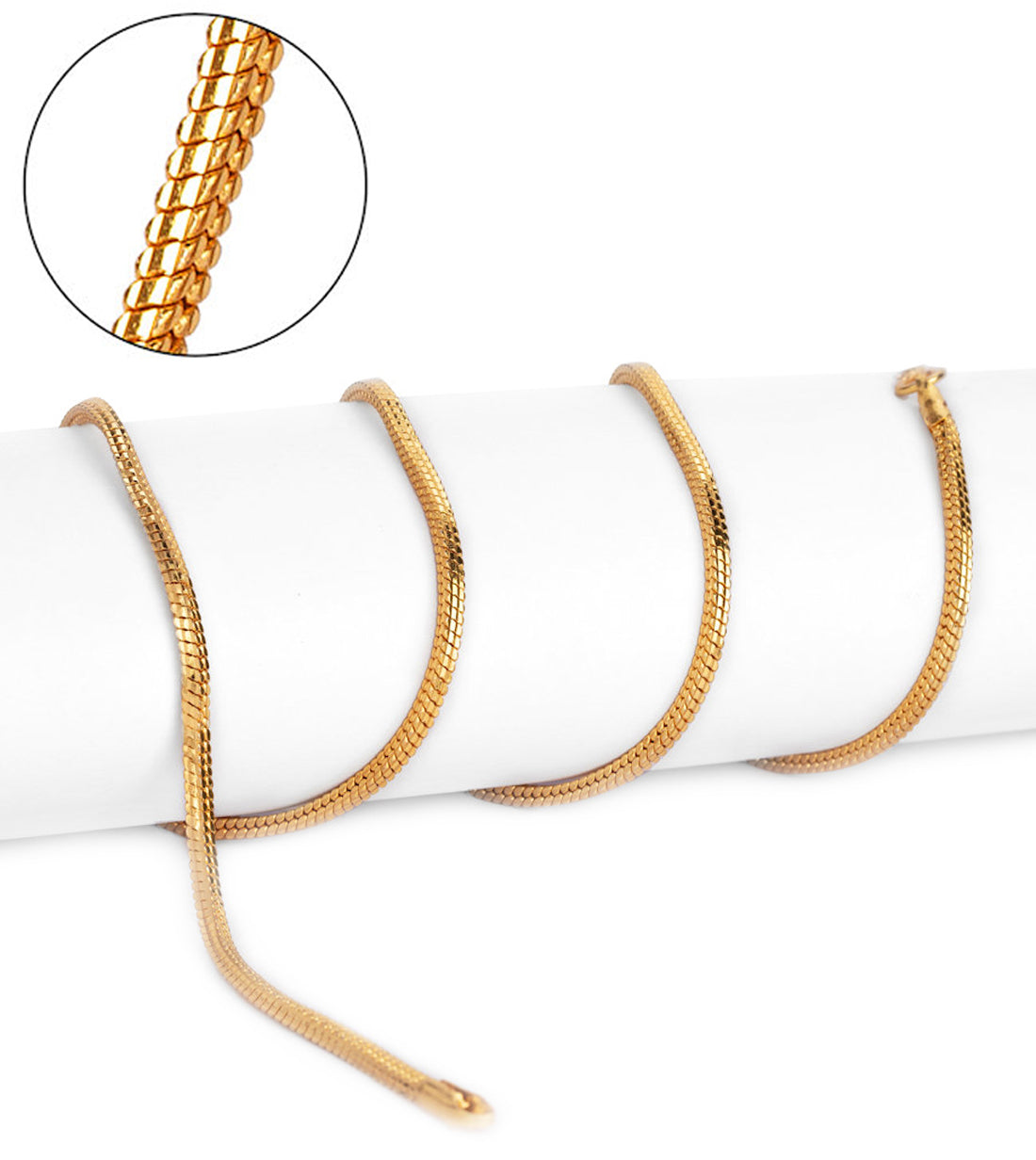 Silver Plated Anklets & 22 inch Gold Plated Chain