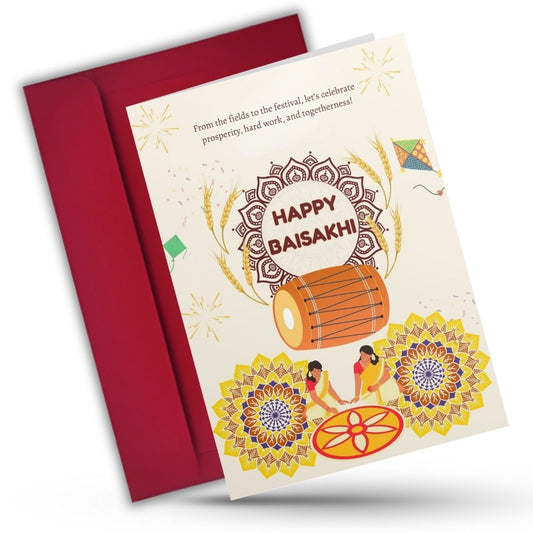 Baisakhi Festival Greeting Card with Envelope