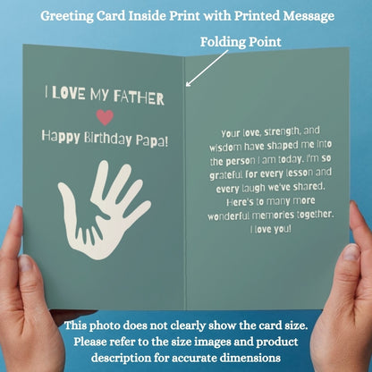 Customised Birthday Greeting Card with Photos for Father | Preprinted Inside Message