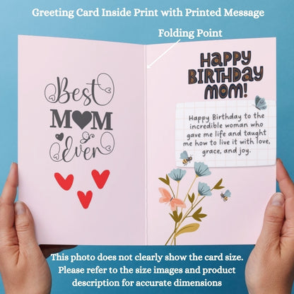 Customised Birthday Greeting Card with Photos for Mother | Preprinted Inside Message