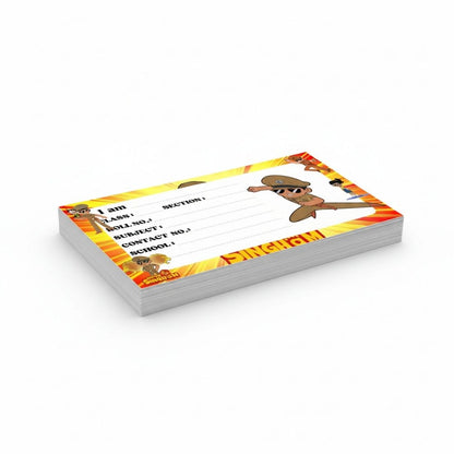 Kids Name Slips Cartoon Printed - Pack of 36 - Self Fill in
