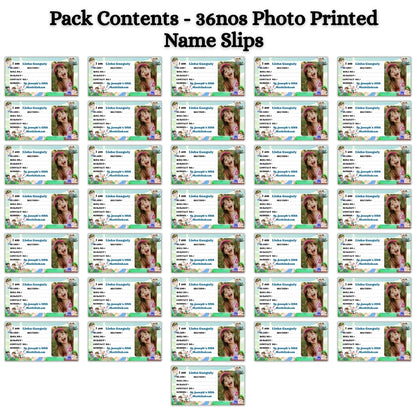 Kids Photo Name Slips Pack of 36