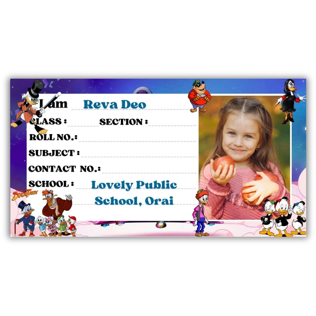 Kids Photo Name Slips Pack of 36