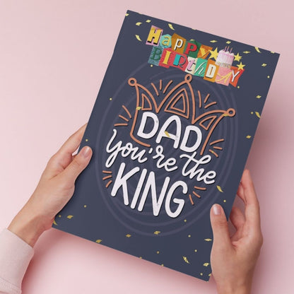 Happy Birthday Card for Dad — Printed Greeting Card with Envelope