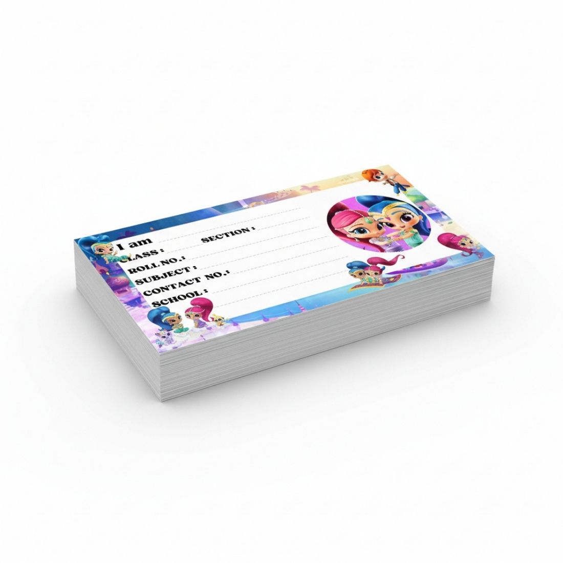 Kids Name Slips Cartoon Printed - Pack of 36 - Self Fill in