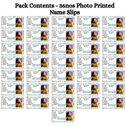Kids Photo Name Slips Pack of 36