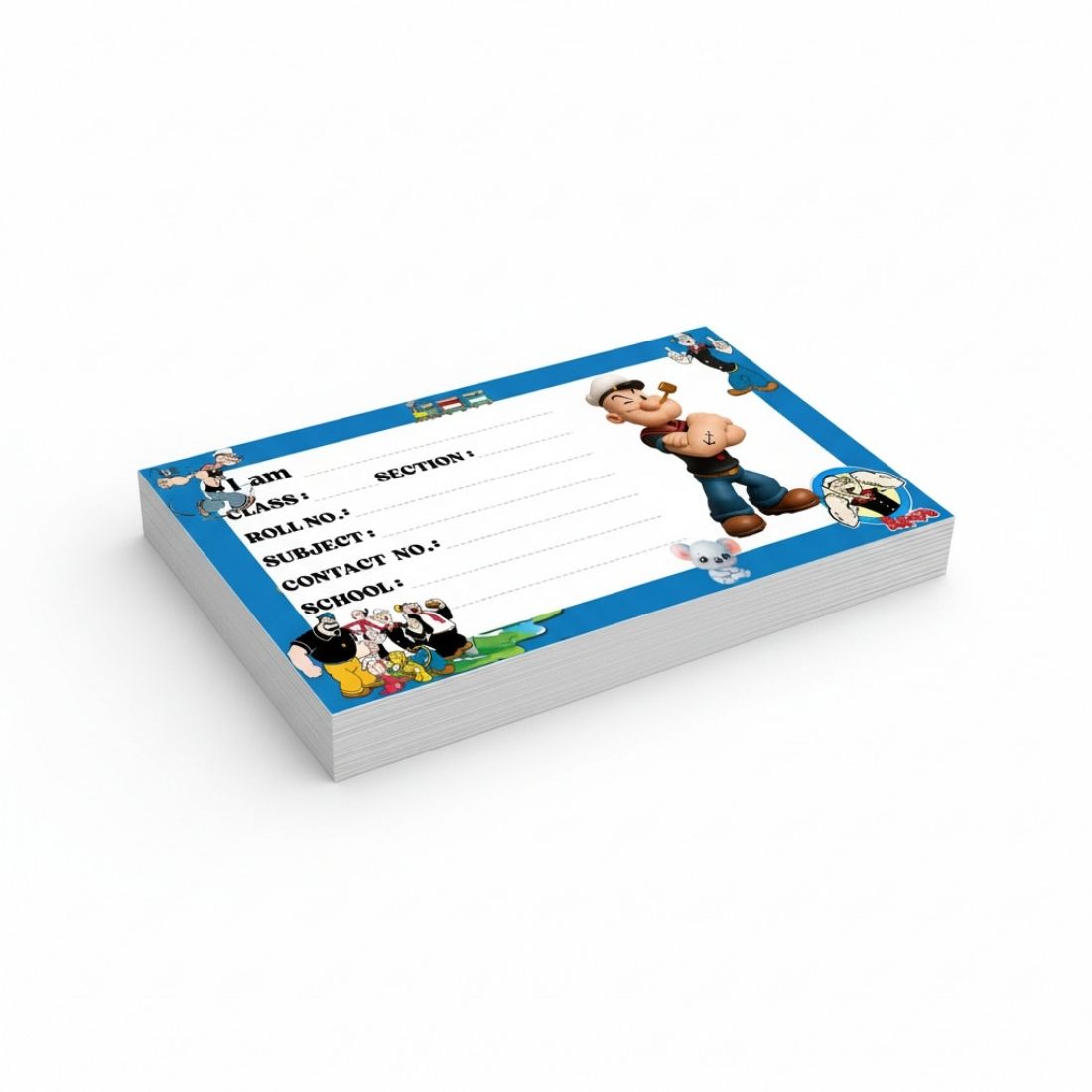 Kids Name Slips Cartoon Printed - Pack of 36 - Self Fill in
