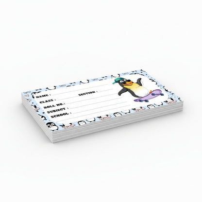 Kids Name Slips Cartoon Printed - Pack of 36 - Self Fill in