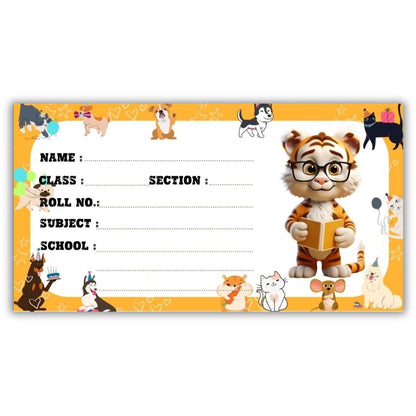 Kids Name Slips Cartoon Printed - Pack of 36 - Self Fill in