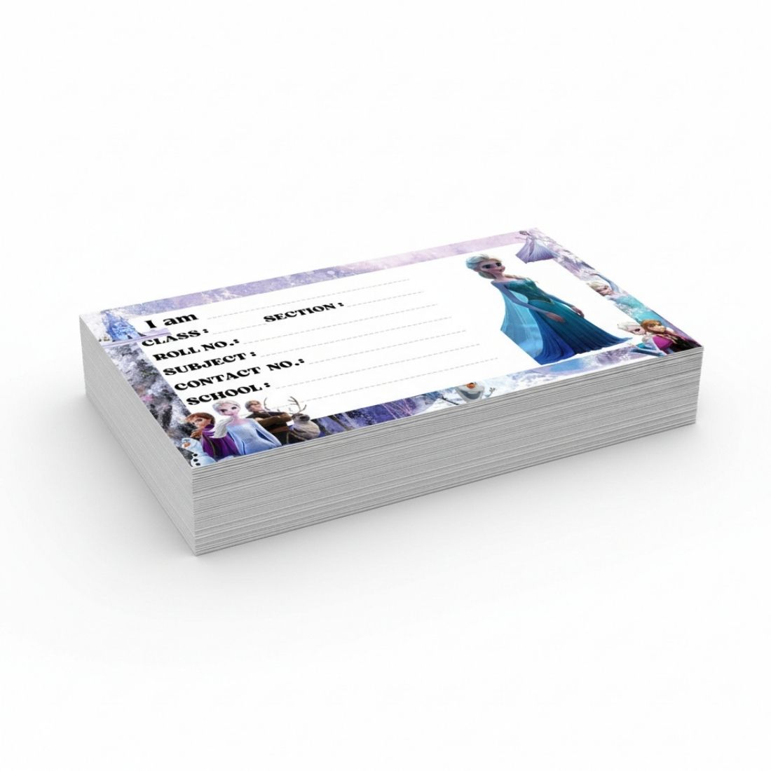 Kids Name Slips Cartoon Printed - Pack of 36 - Self Fill in