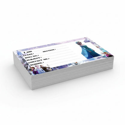 Kids Name Slips Cartoon Printed - Pack of 36 - Self Fill in