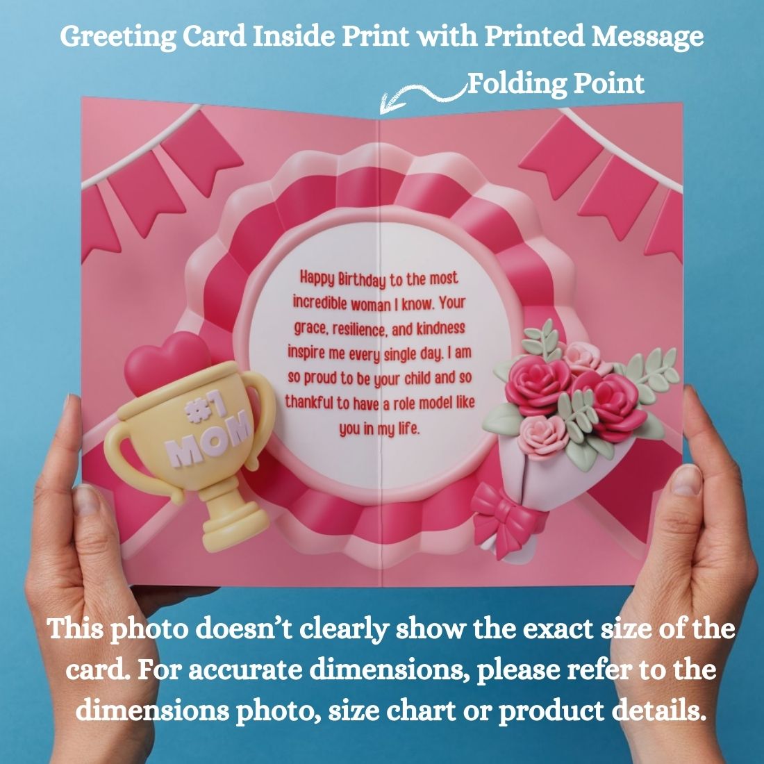 Mother Birthday Greeting Card with Envelope