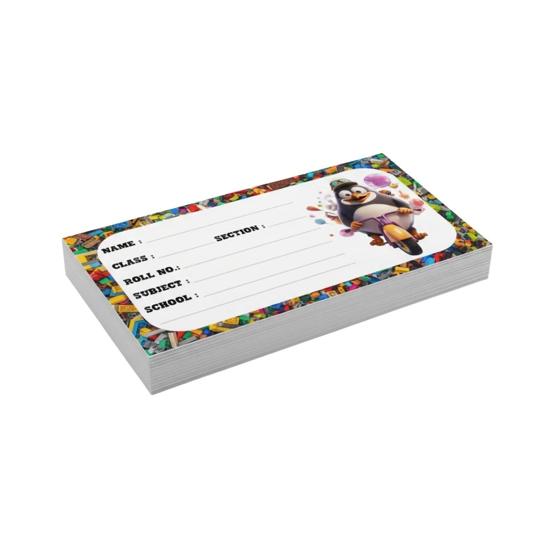 Kids Name Slips Cartoon Printed - Pack of 36 - Self Fill in