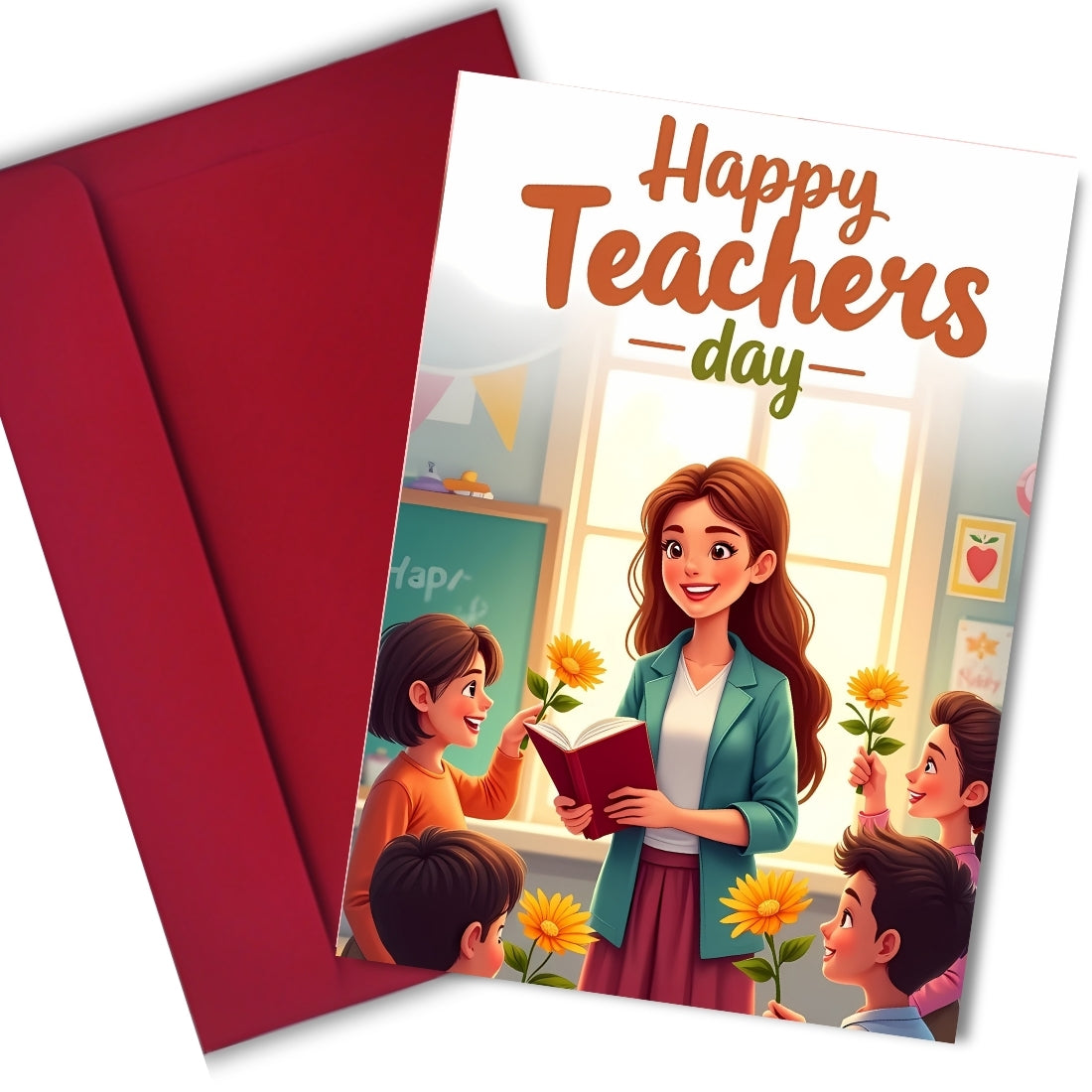 Happy Teacher's Day Card — Printed Greeting Card, Multiple Sizes, Photo Paper