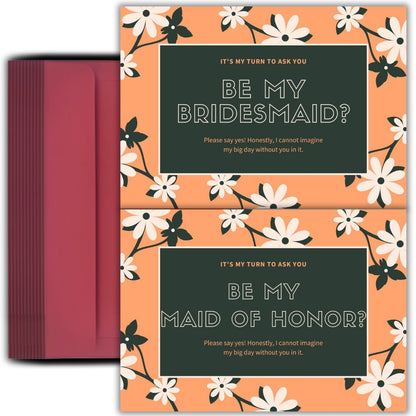 Bridesmaid Proposal Invitation Cards 5.8x8.3inch | Wedding Invite