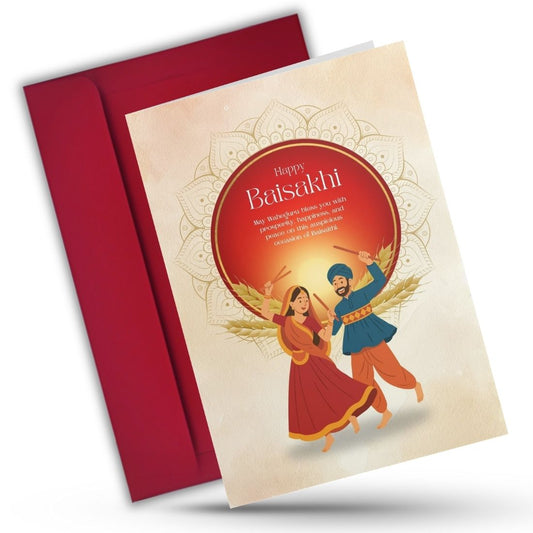 Baisakhi Festival Greeting Card with Envelope