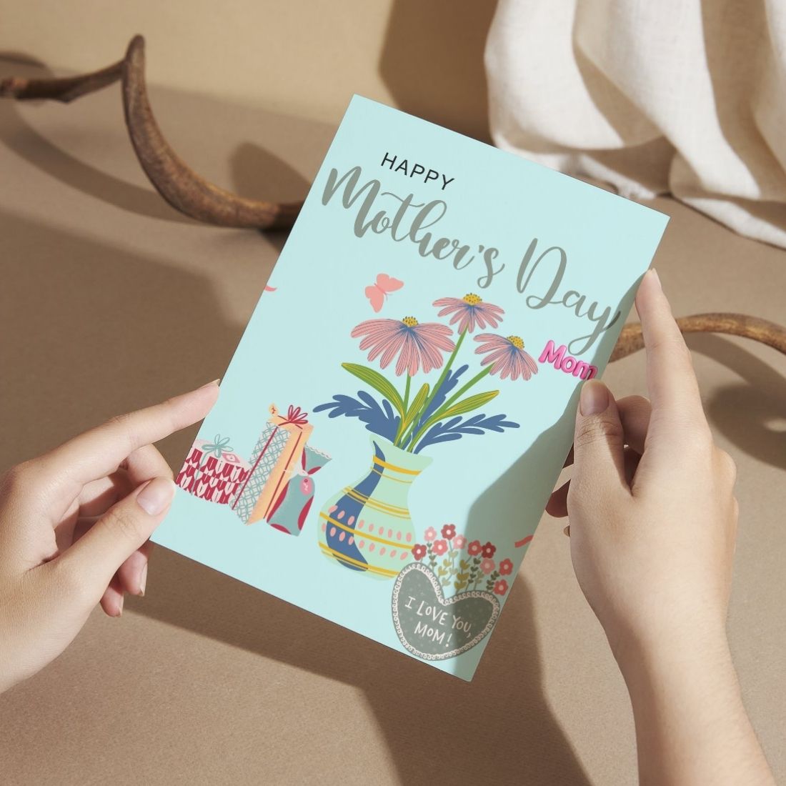 Mother's Day Greeting Card with Envelope - Gift for Mom