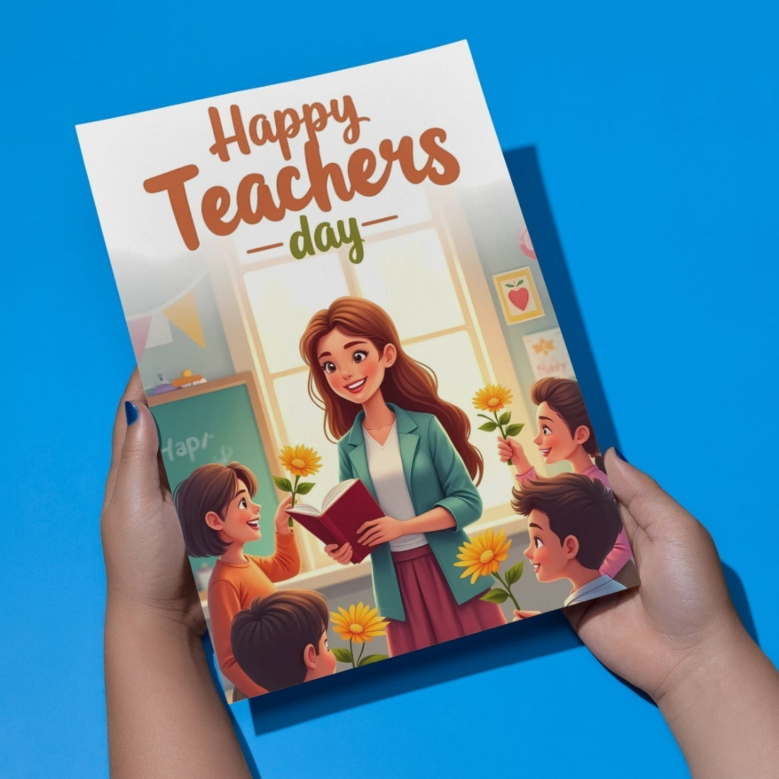 Happy Teacher's Day Card — Printed Greeting Card, Multiple Sizes, Photo Paper