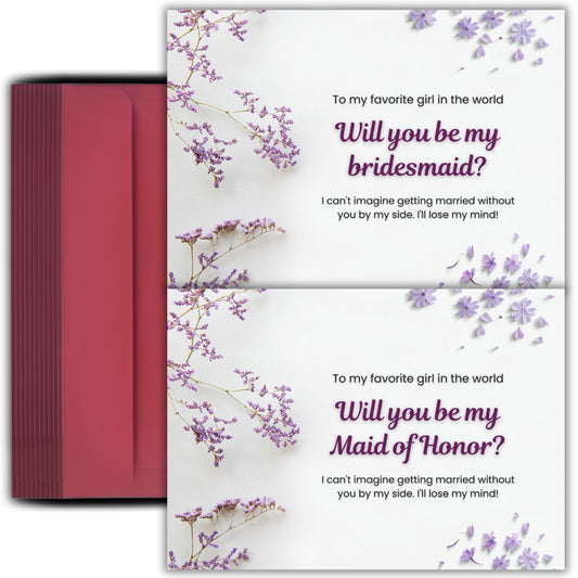 Bridesmaid Proposal Invitation Cards 5.8x8.3inch | Wedding Invite
