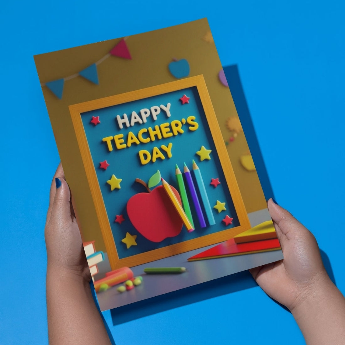 Happy Teacher's Day Card — Printed Greeting Card, Multiple Sizes, Photo Paper