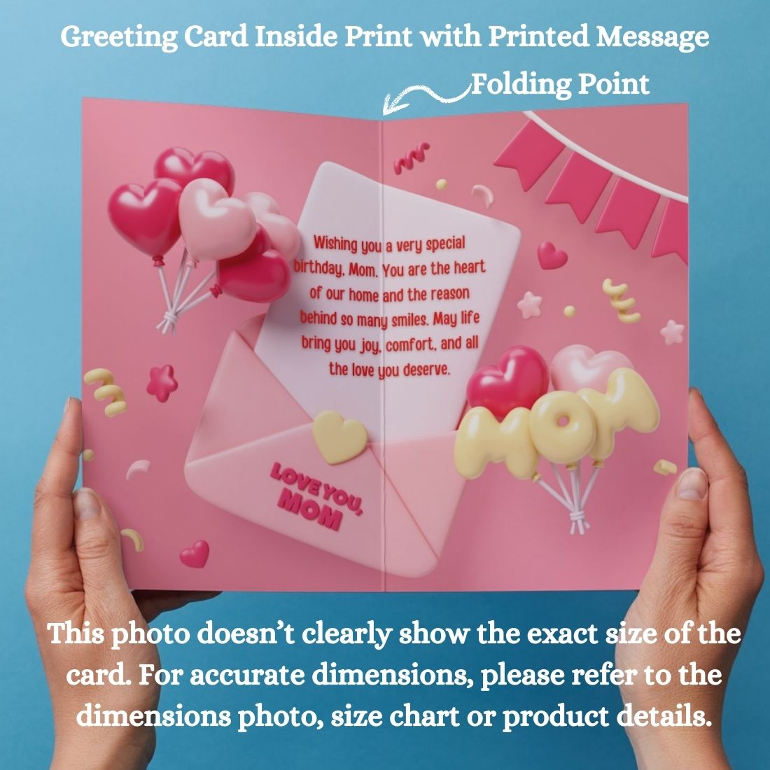 Mother Birthday Greeting Card with Envelope