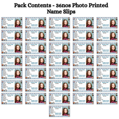 Kids Photo Name Slips Pack of 36
