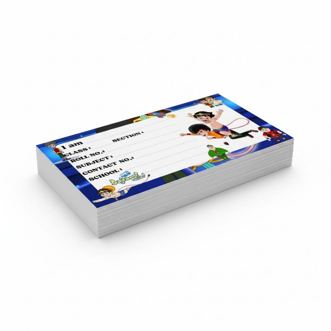 Kids Name Slips Cartoon Printed - Pack of 36 - Self Fill in