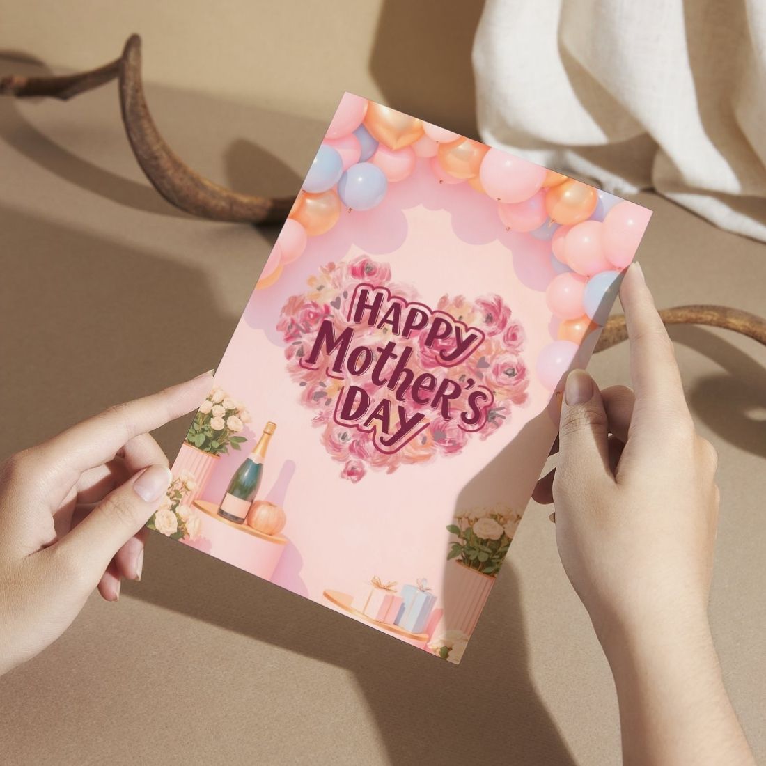 Mother's Day Greeting Card with Envelope - Gift for Mom