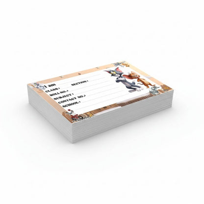 Kids Name Slips Cartoon Printed - Pack of 36 - Self Fill in