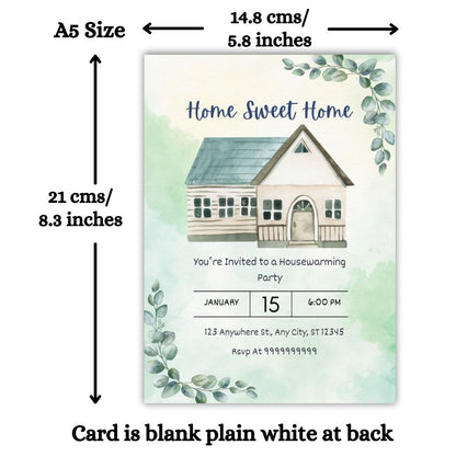Customized Housewarming Invitation Cards, Pack of 12 Personalized 5.8x8.3 Inch with Premium Red Envelopes