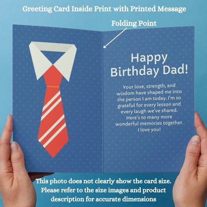 Customised Birthday Greeting Card with Photos for Father | Preprinted Inside Message