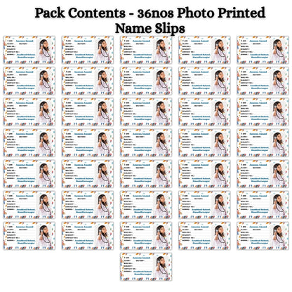 Kids Photo Name Slips Pack of 36