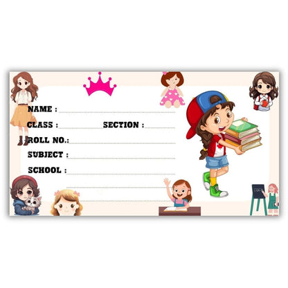 Kids Name Slips Cartoon Printed - Pack of 36 - Self Fill in