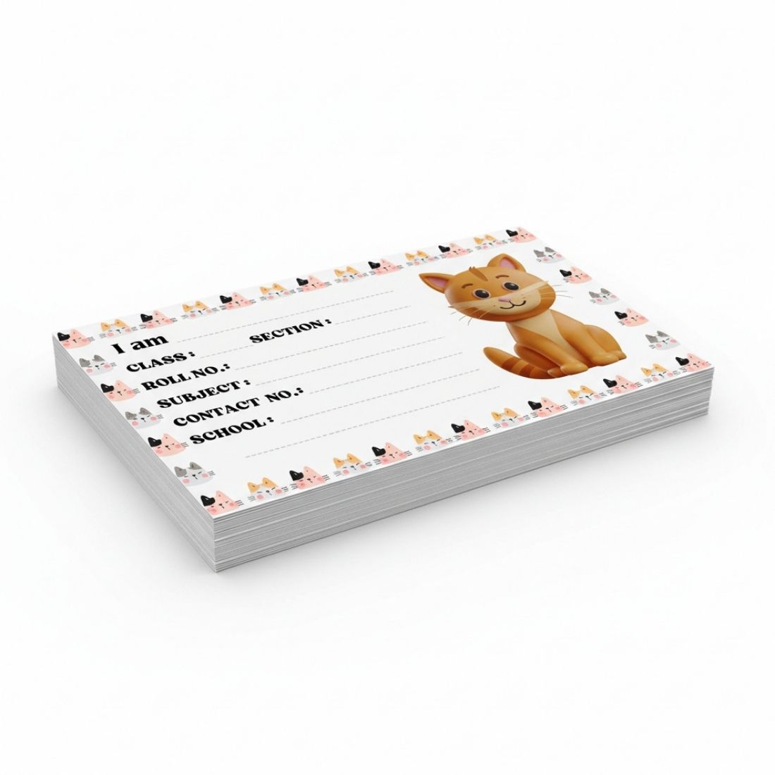 Kids Name Slips Cartoon Printed - Pack of 36 - Self Fill in