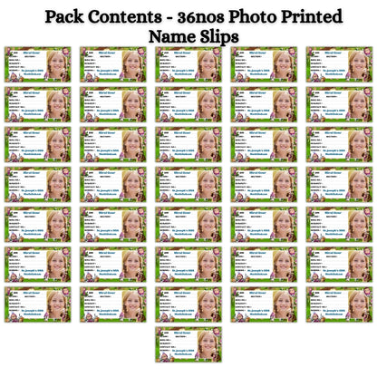 Kids Photo Name Slips Pack of 36